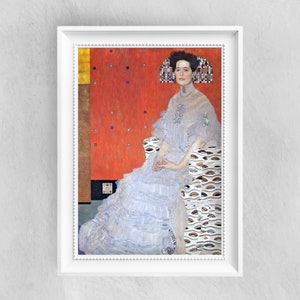 Fritza Riedler by GUSTAV KLIMT - Fine Art Poster - Vintage Oil Painting Print - Famous Paintings - Art Classics - A4 A3 A2 Home Decor