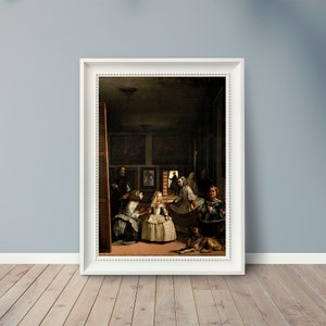 Diego Velazquez - Las Meninas - 1656 - Famous Paintings - Vintage Art Poster - Classic Print -  A4 A3 A2 - Home Wall Decor - Fine Art