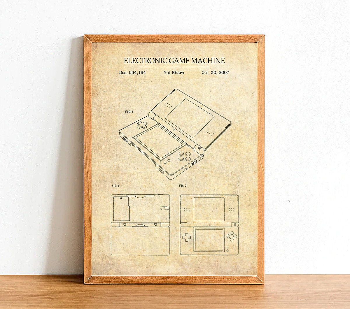 NINTENDO DS Patent Poster Print - A4 A3 A2 Prints - Home Wall Art