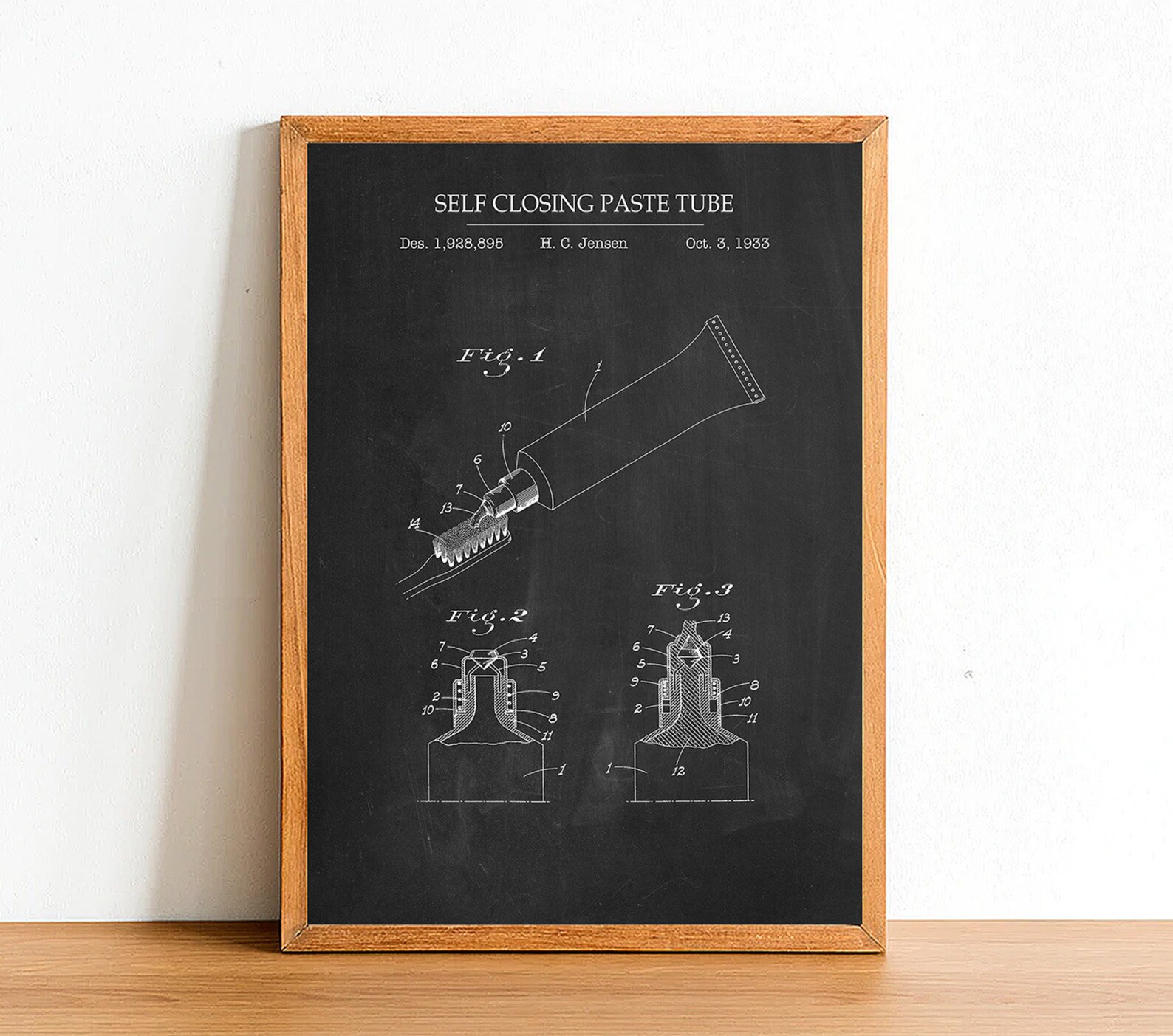 Toothpaste Tube, Bathroom Patent Poster Print, A4 A3 A2 Prints, Home ...
