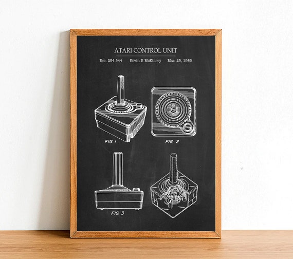 ATARI JOYSTICK Patent Poster Print - A4 A3 A2 Prints - Home Wall