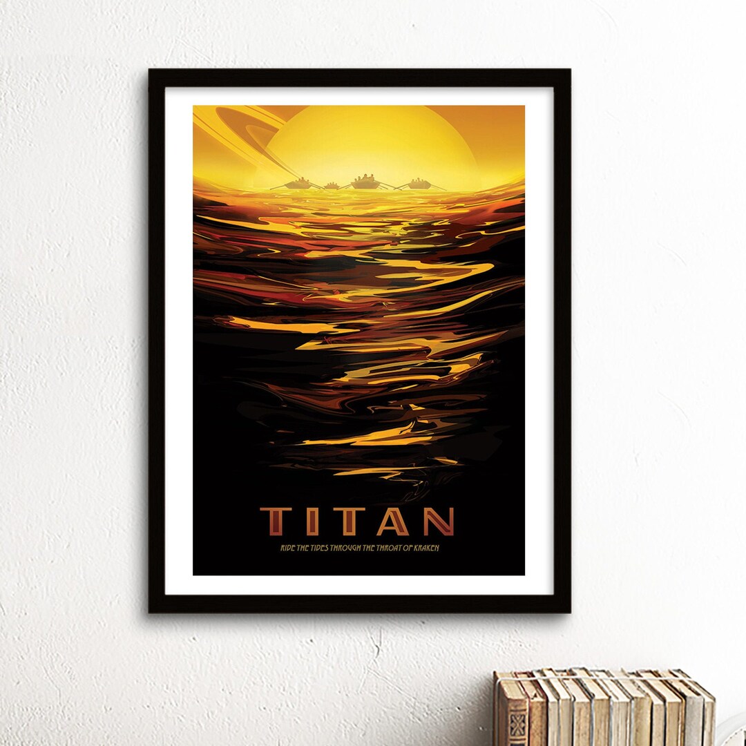 Titan - NASA Space Travel Poster Print - Satin Paper - A4 A3 A2 - Home ...