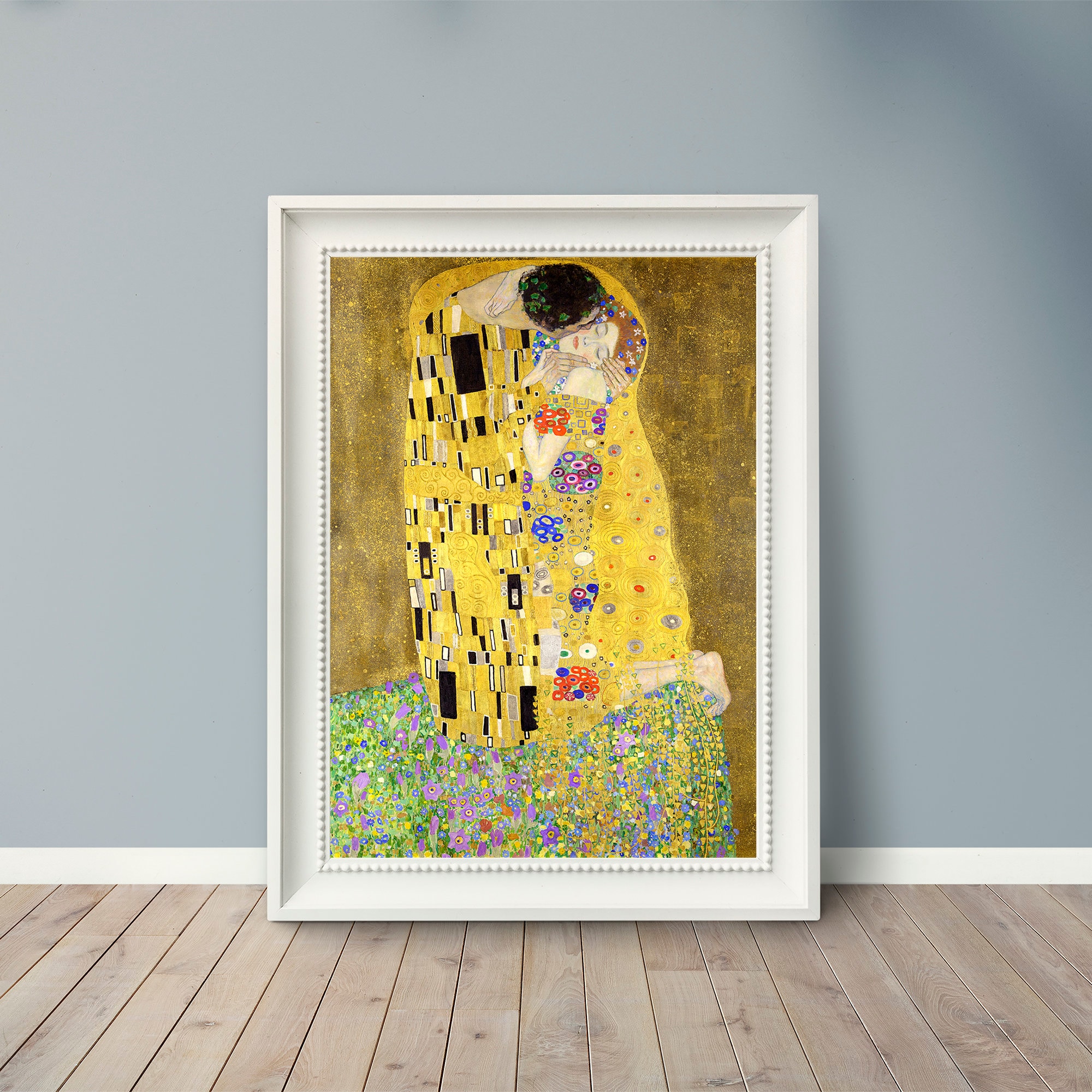 グスタフ・クリムト - 接吻 - 1908 - 有名な絵画 - ビンテージ アート