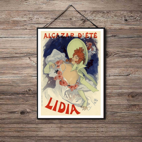 Alcazar d'Ete, Lidia - 1895 - Art Nouveau La Belle Epoque - A4 A3 A2 - Home Wall Decor TOP QUALITY