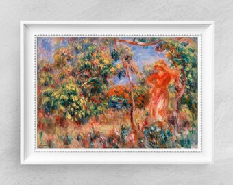 Woman in Red by Renoir - Fine Art Print - Vintage Art Poster - Famous Paintings - Art Classic - A4 A3 A2 Home Decor Gift Idea - Unframed