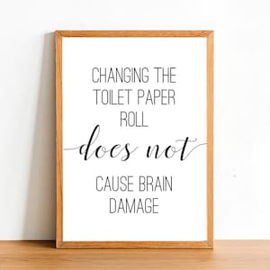 Changing The Toilet Paper Roll - Bathroom Poster Print - Satin Paper - Toilet Wall Art - A4 A3 A2 - Home Wall Decor - Top Quality Posters