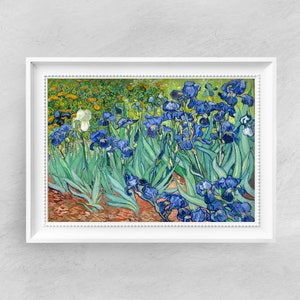 Van Gogh - Iris - Tirage d’Art - Affiche d’art vintage - Peintures célèbres - Art Classique - A4 A3 A2 - Décoration intérieure - Idée cadeau