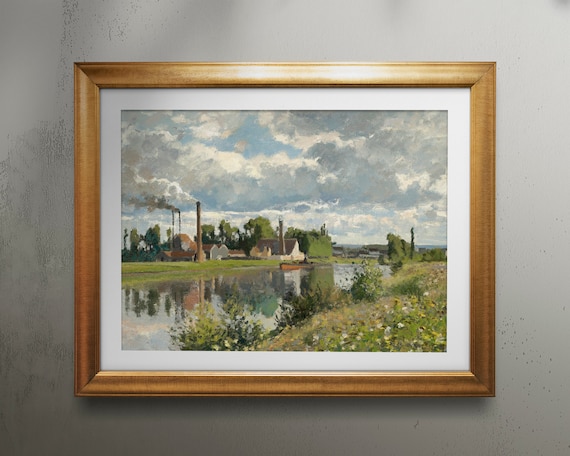 Antique Replica River Landscape in France Art Print Antique Replica River Landscape in France Art Print