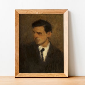 Portrait a Young Man Vintage Portrait Print - Famous Paintings - Antique Art Poster - Print on Paper -  A4 A3 A2 - Home Wall Decor | 043