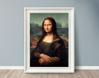 Leonardo da Vinci - Mona Lisa - 1503 - Famous Paintings - Vintage Art Poster - Classic Print - A4 A3 A2 - Home Wall Decor - Fine Art