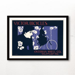 Victor Bicycles - 1896 - Art Nouveau La Belle Epoque - A4 A3 A2 - Home Wall Decor TOP QUALITY