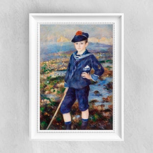 Sailor Boy by Pierre Auguste Renoir - Fine Art Print - Vintage Art Poster - Famous Paintings - Art Classic - A4 A3 A2 Home Decor Gift Idea