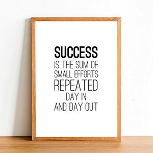 Success - Inspirational Prints - Motivational Quotes - A4 A3 A2 Posters - Home Wall Art Decor - Gift Idea Funny Quote Print
