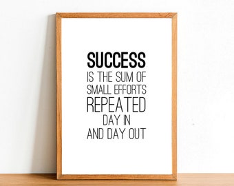 Success - Inspirational Prints - Motivational Quotes - A4 A3 A2 Posters - Home Wall Art Decor - Gift Idea Funny Quote Print