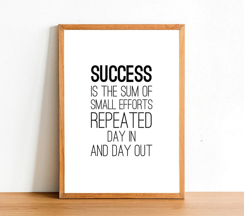 Success Inspirational Prints Motivational Quotes A4 A3 Etsy UK