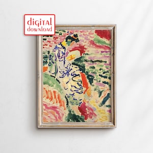 Matisse - Japanese Garden PRINTABLE Digital Download | Vintage Oil Painting | Antique Wall Art | Abstract Art | Rustic Home Decor