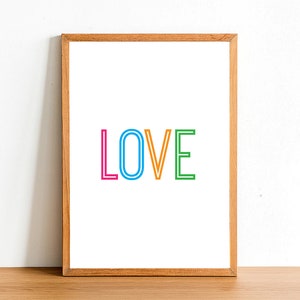 LOVE - Motivational Prints - Inspirational Quotes - A4 A3 A2 Posters - Home Wall Art Decor - Gift Idea Quote Print