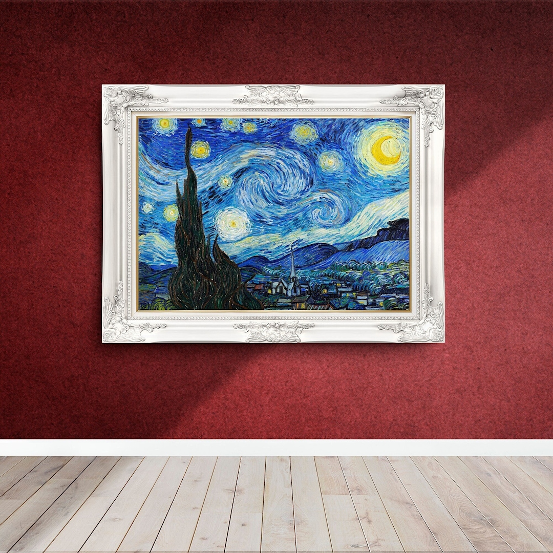 Vincent Van Gogh - the Starry Night - 1889 - Famous Paintings - Vintage ...