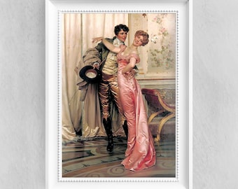 Frederic Soulacroix - The Embrace - Fine Art Print - Vintage Art Poster - Famous Paintings - Art Classic - A4 A3 A2 - Home Decor Gift Idea