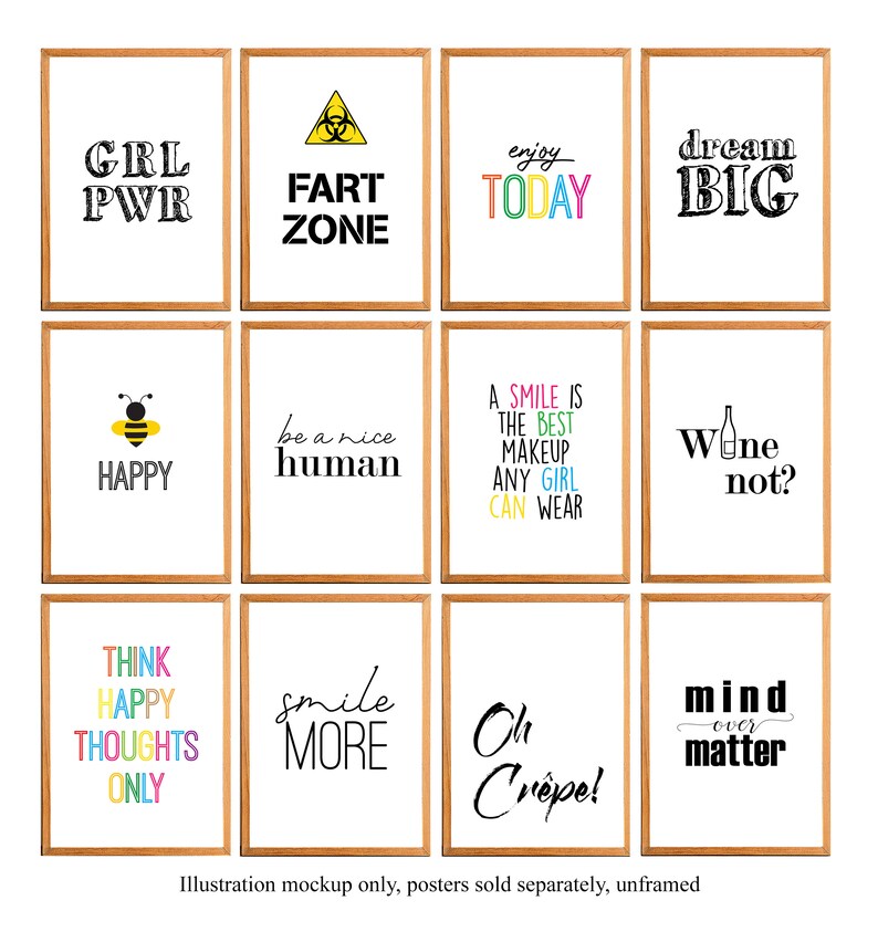 Inspirational Quotes A4 A3 A2 Posters Gift Idea Quote Print LOVE Motivational Prints Home Wall Art Decor