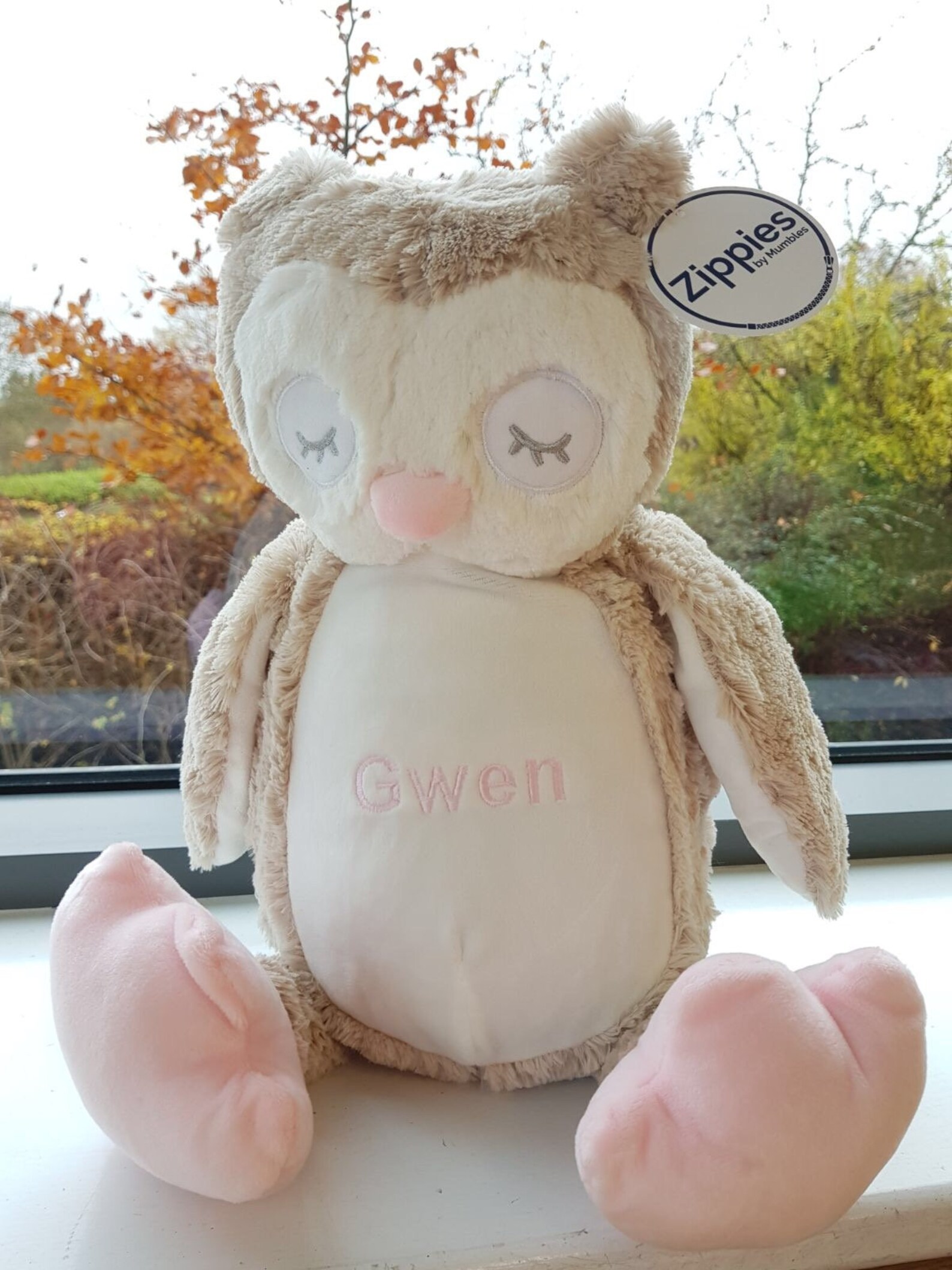 Sleepy Owl soft toy teddy personalised Etsy