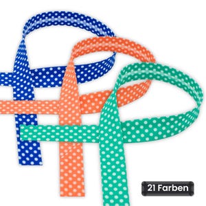 Schrägband 18mm - Baumwolle Dots - Meterware