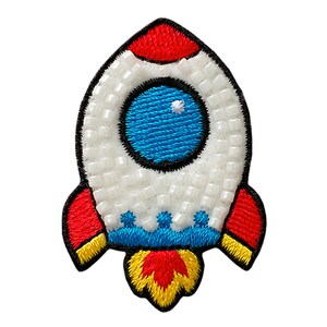 Patch «Foguete» com pérolas