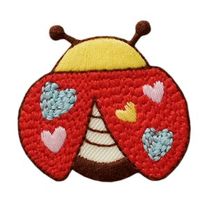 Patch de joaninhas em forma de coração