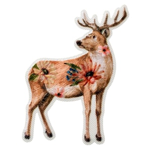 Patch de veado com flores