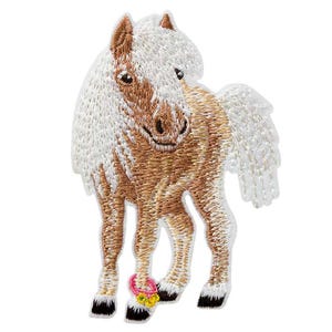Patch Pony branco/castanho