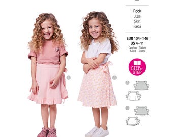 Burda Kids mönster till omlottkjol 9194