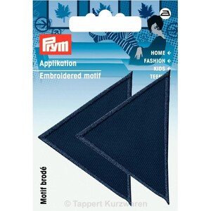 Prym Patch - Triângulos - grandes - azul-escuro - 2 unidades
