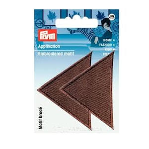 Prym Patch - Triângulos - grandes - castanhos - 2 unidades