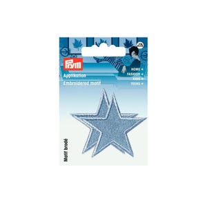 Prym Patch - Estrelas - Ganga - azul claro - 2 unidades