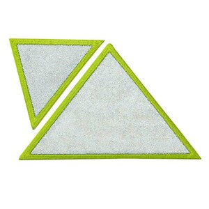 Patch 2 Triângulos Reflex com borda amarelo néon