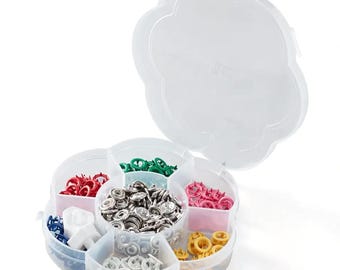 Prym LOVE jersey-drukknopen - Set 1 - 8 mm - met opzetstukken - 60 stuks