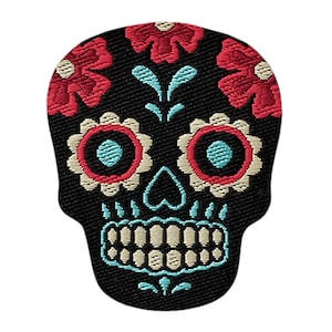 Patch Muertos preto e rosa