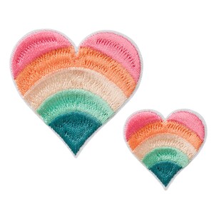Patch de corações arco-íris