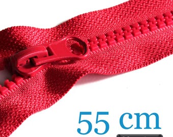 Jacket zip, separable, 55 cm