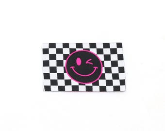 Web label – Checker Smiley – 57 x 38 mm