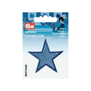 Prym Patch - Estrelas - Ganga - azul médio - 2 unidades