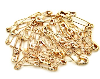 Gold safety pins – 50 pieces