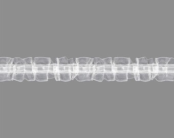 GERSTER Taśma marszczona 23 mm – biała – sprzedawana na metry