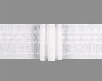 Taśma plisowana GERSTER, 3 plisy, 50 mm – biała – sprzedawana na metry
