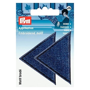 Prym Patch - Triângulos - grandes - ganga escura - 2 unidades