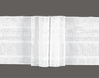 Taśma plisowana GERSTER, 4 plisy, 50 mm – biała – sprzedawana na metry