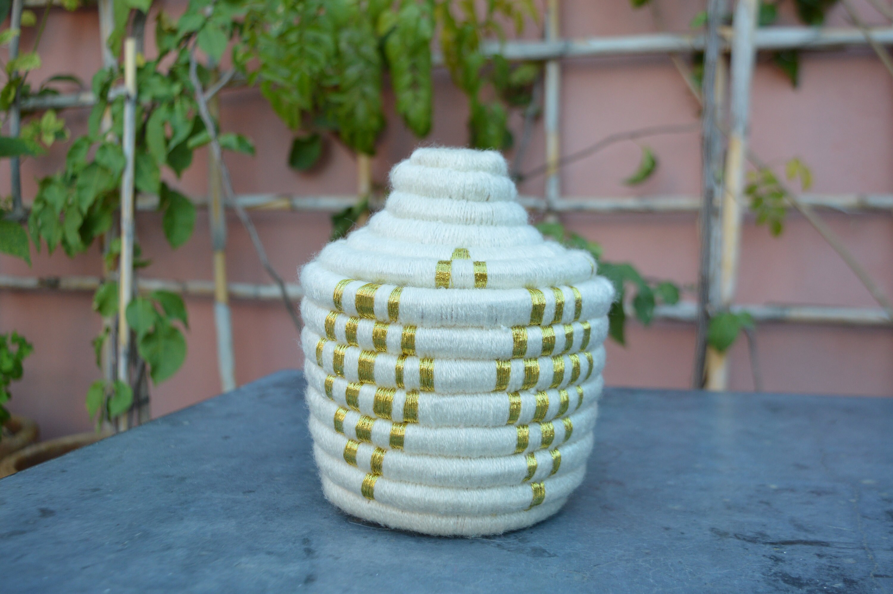 Boite Berbere Blanche/Dorée