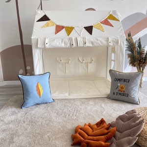Personalised Play Tent with Mat, Customised Kids Playhouse, Easy to Wash, Indoor and Outdoor Play Castle Kids Tent For Girls