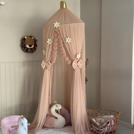 Light Powder Canopy ,Tulle Bed Canopy,Bed Baldachin,Montessori Bed,  Canopy Bed Curtains,Children's Mosquito Net, Mosquito Net, Tulle Canopy