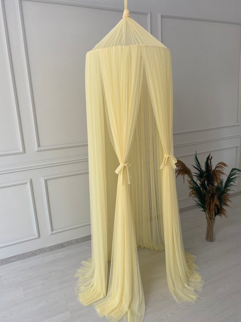 Yellow Canopy Bed Canopyhanging Playcrib Etsy